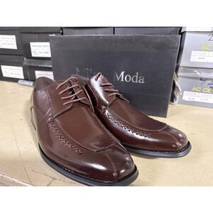 $129 Milano Moda Oxford Style Luxury Dress Shoes Office Wear Men's Size 10